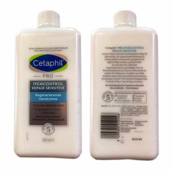Cetaphil (vorher Exipial), Repair Sensitive, 500 ml Pflegekomplex mit Wiesenschaumkraut und Vitamin