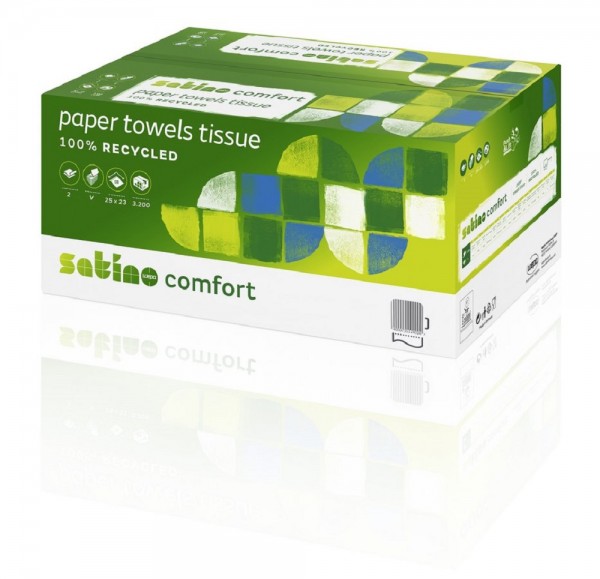 Satino by WEPA comfort Handtuchpapier Format Tissue 277210 - PT3 kompatibel - 2-lagig - grün - 20x16