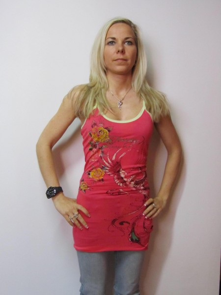 Ed Hardy Sitting Pretty Peacock in Rose Gr. M