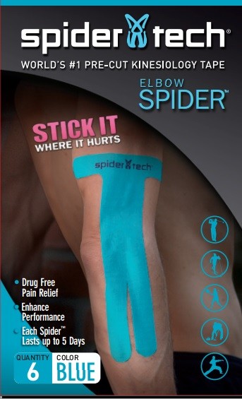 Spidertech PreCut elbow (Ellenbogen) 6er Box, blau