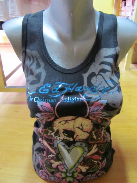 Ed Hardy Frauen Tank, Skull in Love&Roses Gr. M