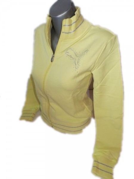 PUMA Sweat Lady, Flash Cat Jacket penony, Sport-und Freizeitjacke in pastellgelb