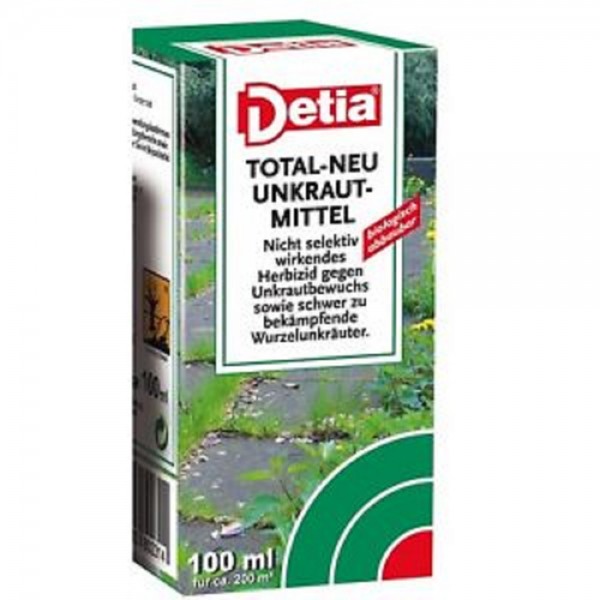 Detia Total - Neu Unkraut - Mittel, 100ml, nicht selektiv wirkendes Herbizid gegen Unkrautbewuchs un