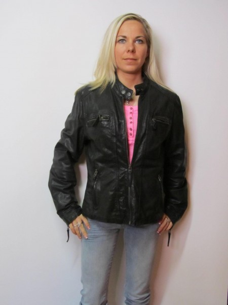 Oakwood Frauen Lederjacke Golden Label, noire, Gr. S