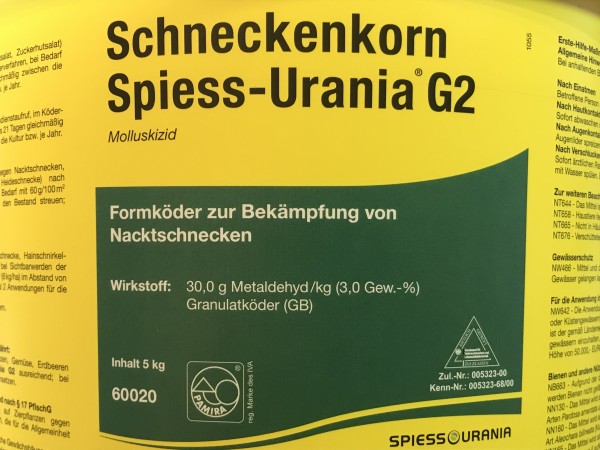 Spiess-Urania Schneckenkorn G2, 5 kg Eimer